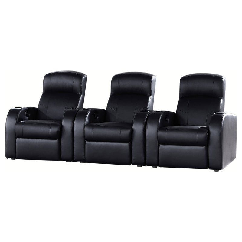 Cyrus Upholstered Home Theater Storage Wedge Console