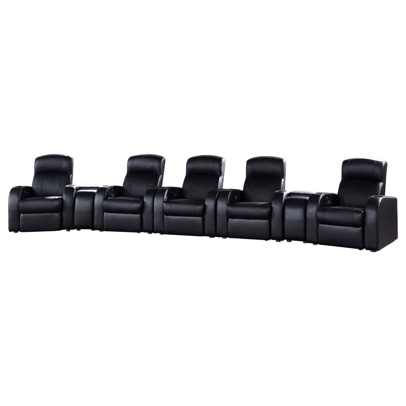 Cyrus Upholstered Home Theater Storage Wedge Console