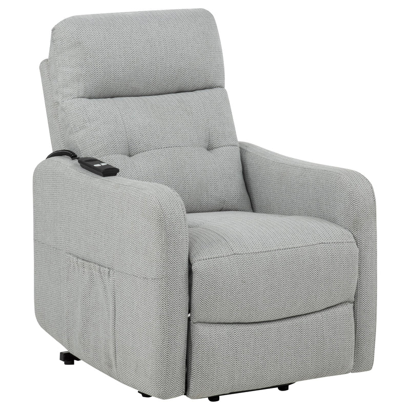Dayes Upholstered Power Lift Recliner Chair Taupe