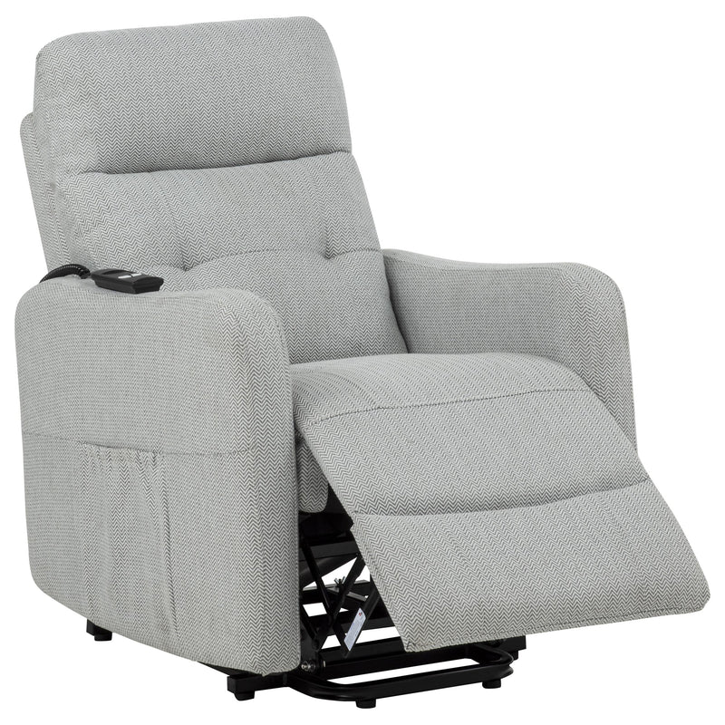 Dayes Upholstered Power Lift Recliner Chair Taupe