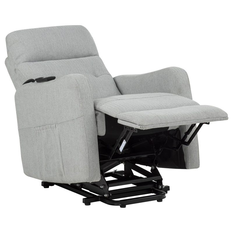Dayes Upholstered Power Lift Recliner Chair Taupe