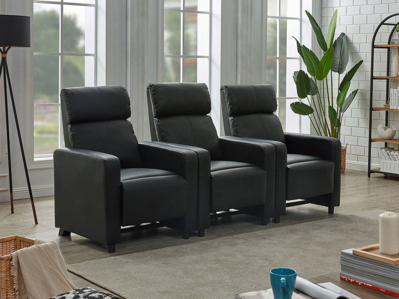 Toohey Upholstered Home Theater Storage Wedge Console