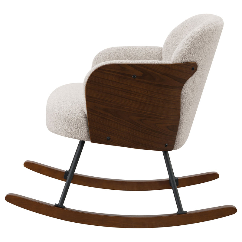 Paige Boucle Upholstered Mid Back Roc Chair