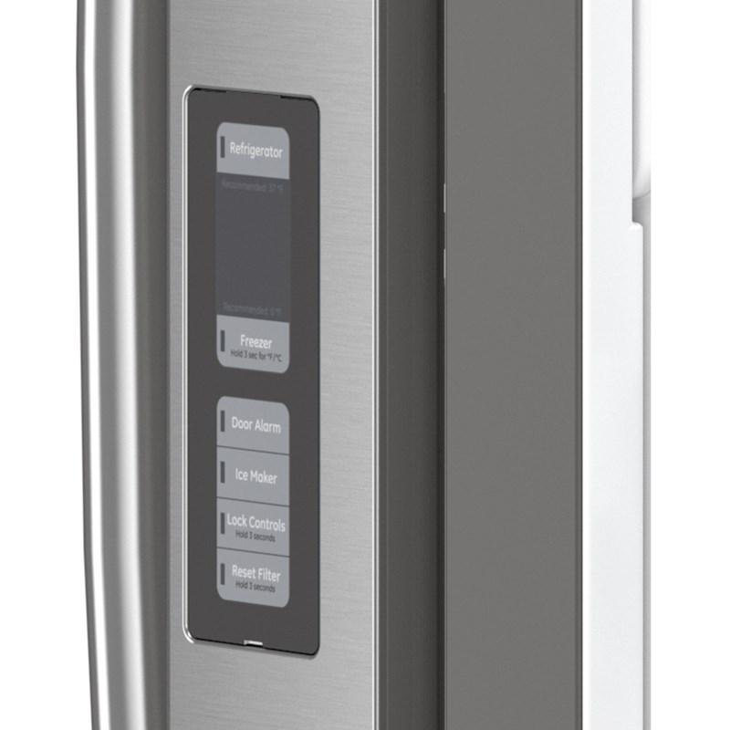 36-inch, 23.1 cu.ft. Counter-Depth French 3-Door Refrigerator with Interior Ice Maker (GWE23GMNES)