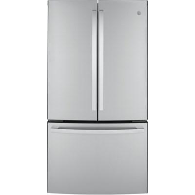 36-inch, 23.1 cu.ft. Counter-Depth French 3-Door Refrigerator with Interior Ice Maker (GWE23GMNES)