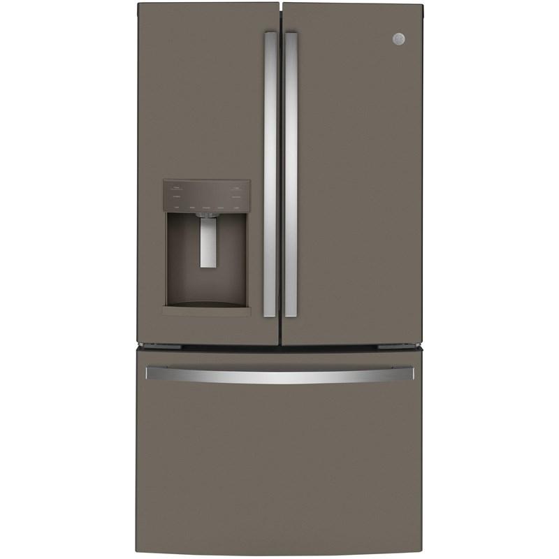 36-inch, 22.1 cu.ft. Counter-Depth French 3-Door Refrigerator with external water and ice dispensing system (GYE22GMNES)