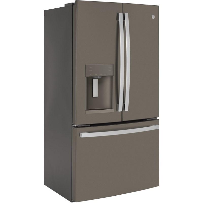 36-inch, 22.1 cu.ft. Counter-Depth French 3-Door Refrigerator with external water and ice dispensing system (GYE22GMNES)