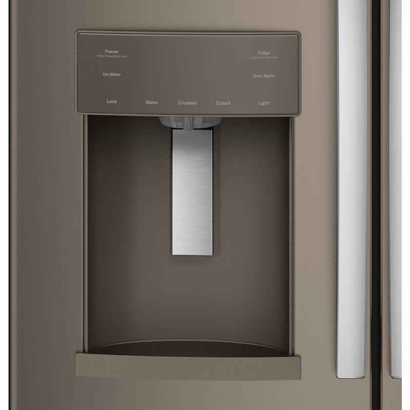 36-inch, 22.1 cu.ft. Counter-Depth French 3-Door Refrigerator with external water and ice dispensing system (GYE22GMNES)