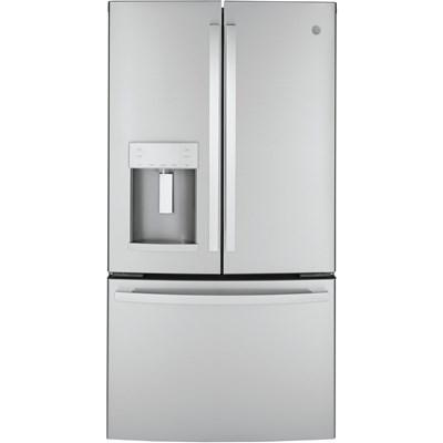36-inch, 22.1 cu.ft. Counter-Depth French 3-Door Refrigerator with external water and ice dispensing system (GYE22GMNES)