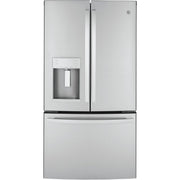 36-inch, 22.1 cu.ft. Counter-Depth French 3-Door Refrigerator with external water and ice dispensing system (GYE22GYNFS)