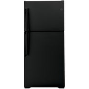 30-inch, 19.2 cu. ft. Top Freezer Refrigerator with edge-to-edge glass shelves (GTE19JTNRBB)