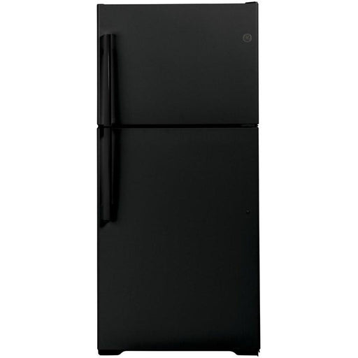 30-inch, 19.2 cu. ft. Top Freezer Refrigerator with edge-to-edge glass shelves (GTE19JTNRBB)