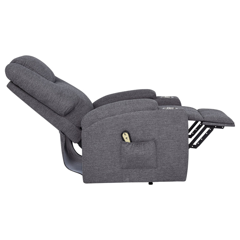 Louie Chenille Upholstered Power Lift Massage Chair