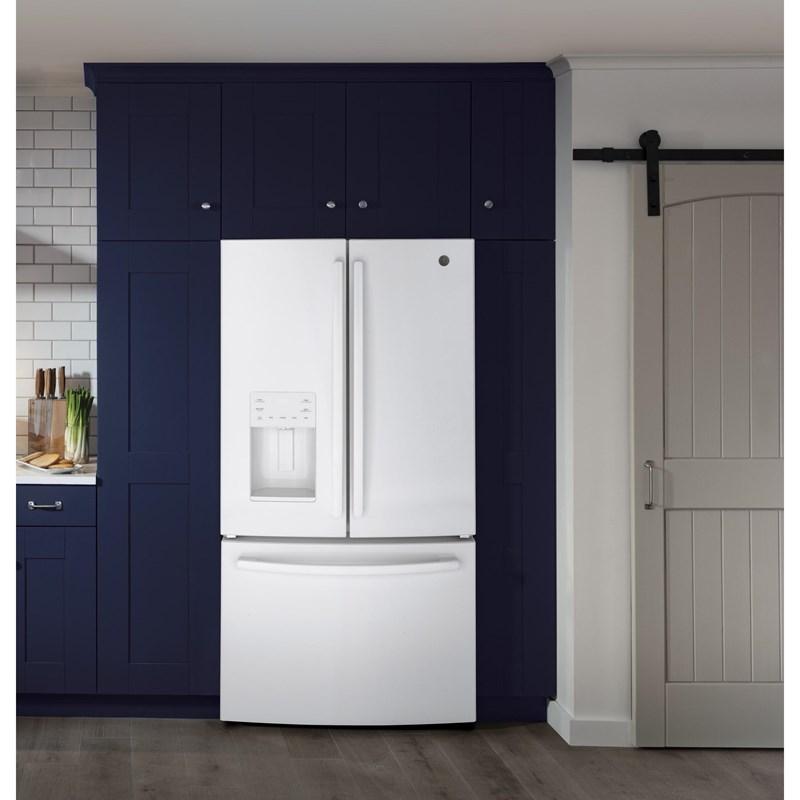 36-inch, 25.6 cu. ft. French 3-Door Refrigerator (GFE26JGMWW)