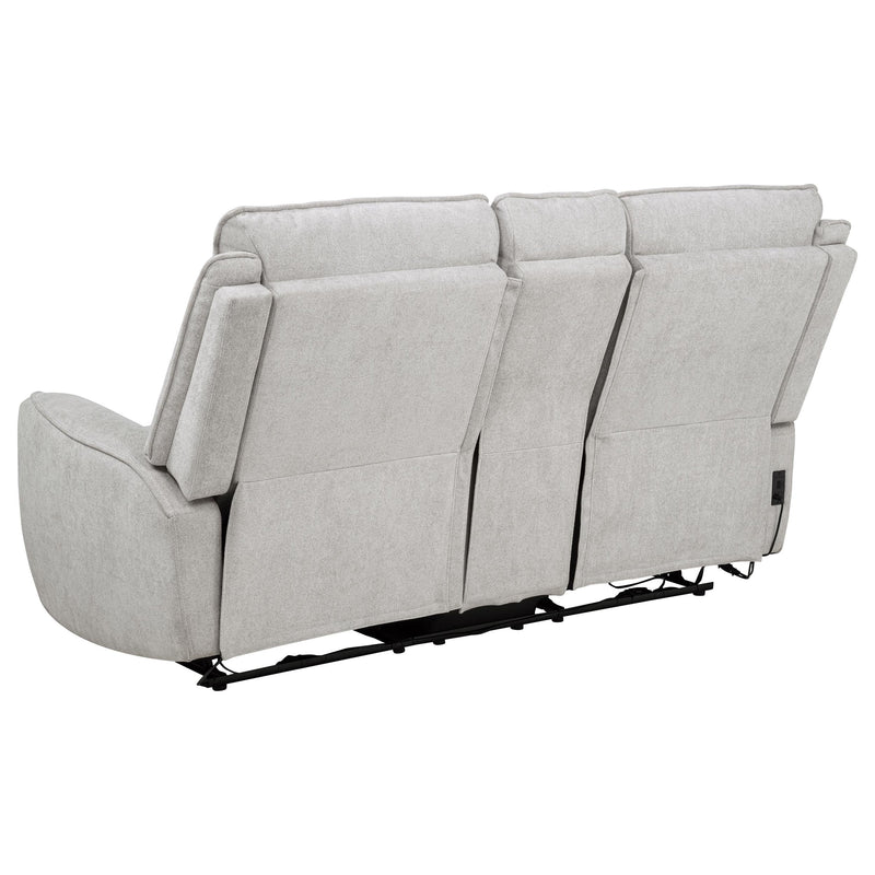 Sylmar Chenille Power Reclining Sofa Set Dove Grey