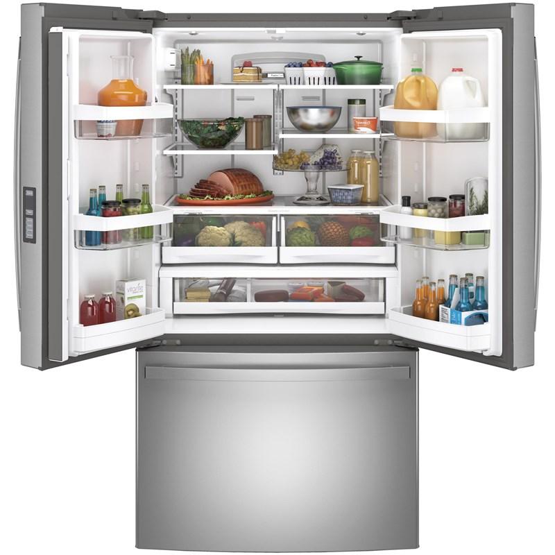 36-inch, 28.7 cu. ft. French 3-Door Refrigerator with Icemaker (GNE29GYNFS)