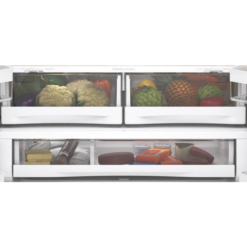 36-inch, 28.7 cu. ft. French 3-Door Refrigerator with Icemaker (GNE29GYNFS)