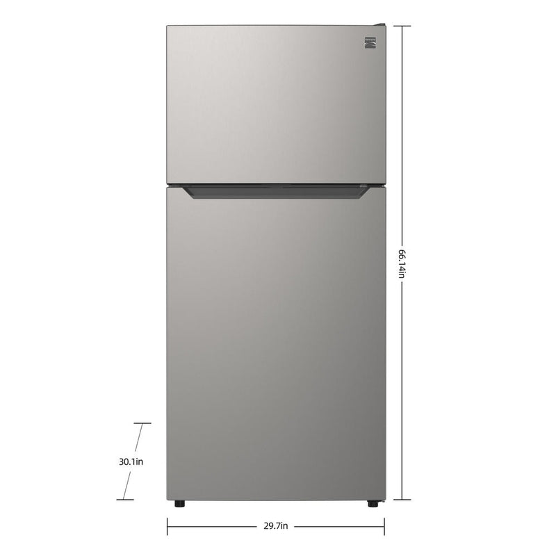 Kenmore: 18.1 cu. ft. Top Freezer Refrigerator Fingerprint Resistant Metallic Steel (61345)