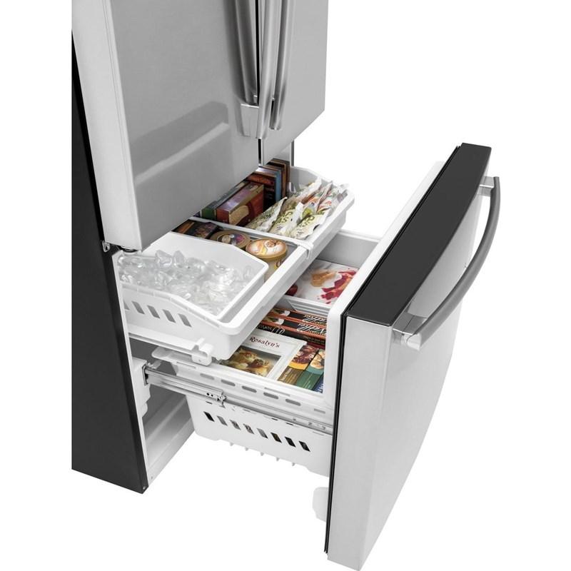 36-inch, 27 cu. ft. French 3-Door Refrigerator with Internal Water Dispenser (GNE27JYMFS)