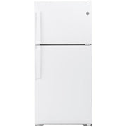 30-inch, 19.2 cu. ft. Top Freezer Refrigerator with edge-to-edge glass shelves (GTE19JTNRWW)