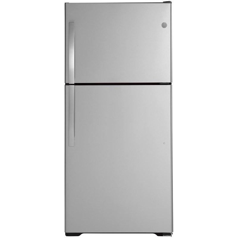 30-inch, 19.2 cu. ft. Top Freezer Refrigerator with edge-to-edge glass shelves (GTE19JSNRSS)