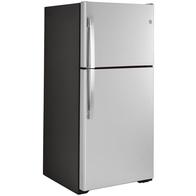 30-inch, 19.2 cu. ft. Top Freezer Refrigerator with edge-to-edge glass shelves (GTE19JSNRSS)
