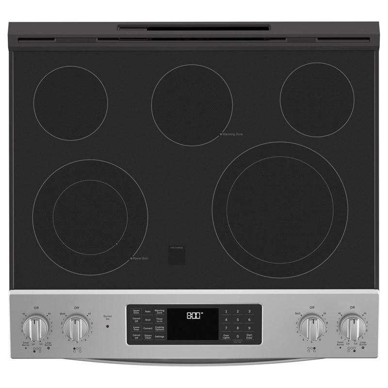 30-inch Slide-in Electric Range with True European Convection Technology (JSS86SPSS)