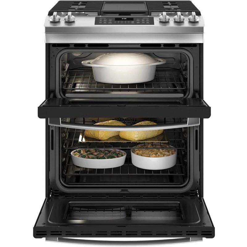30-inch Slide-in Gas Range with True European Convection Technology (JGSS86SPSS)