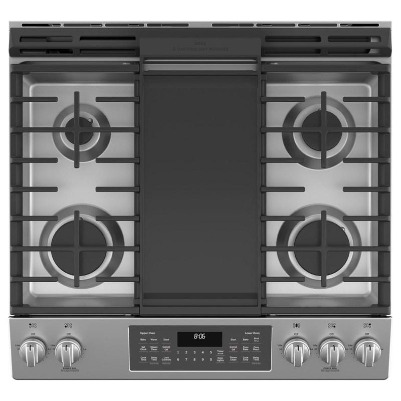 30-inch Slide-in Gas Range with True European Convection Technology (JGSS86SPSS)