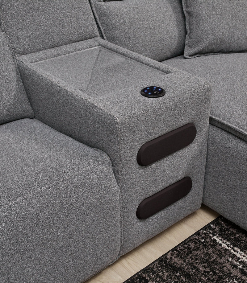 Modmax II 7-Piece Power Reclining Sectional with Audio Consoles