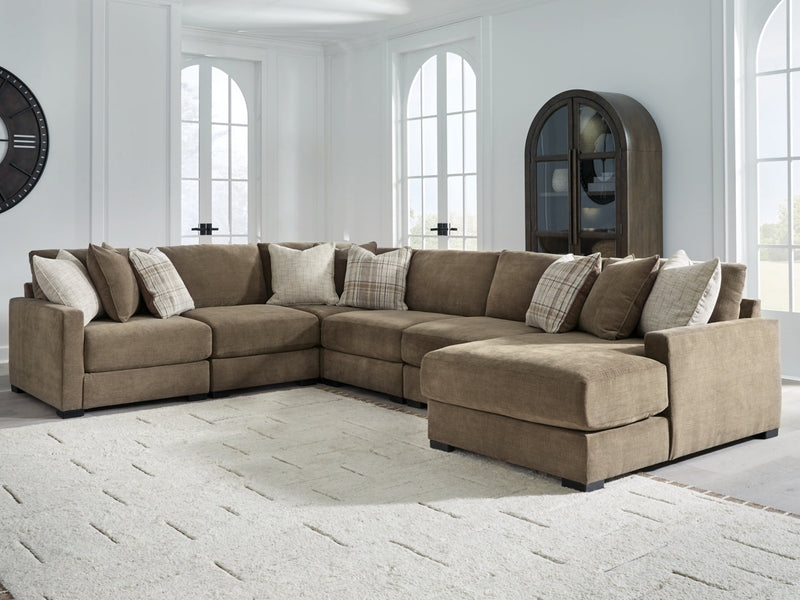Camellia-Court 6-Piece Sectional with Chaise