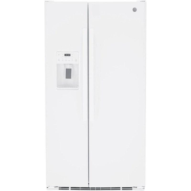 36-inch, 25.3 cu. ft. Side-by-Side Refrigerator with Water and Ice Dispenser (GSS25GGPWW)