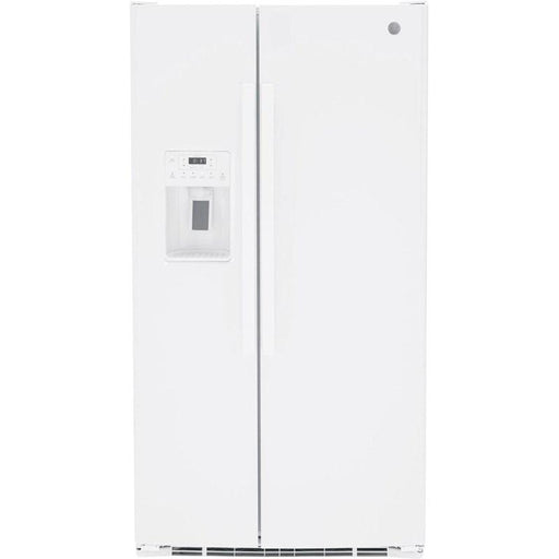 36-inch, 25.3 cu. ft. Side-by-Side Refrigerator with Water and Ice Dispenser (GSS25GGPWW)