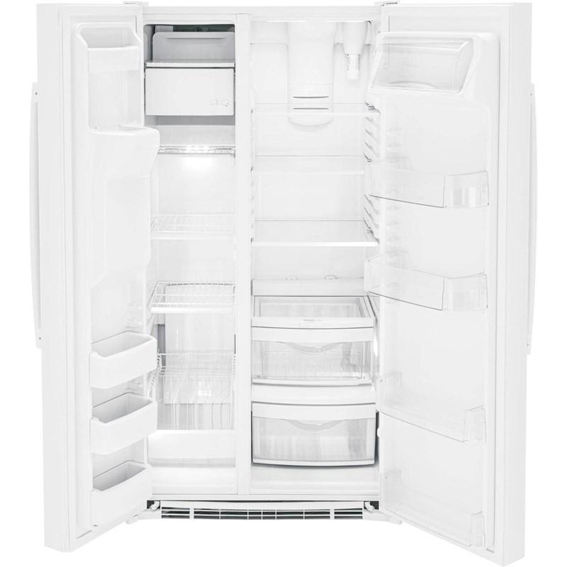 36-inch, 25.3 cu. ft. Side-by-Side Refrigerator with Water and Ice Dispenser (GSS25GGPWW)