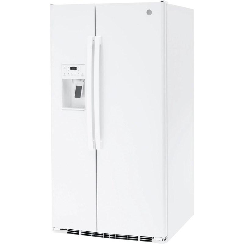 36-inch, 25.3 cu. ft. Side-by-Side Refrigerator with Water and Ice Dispenser (GSS25GGPWW)