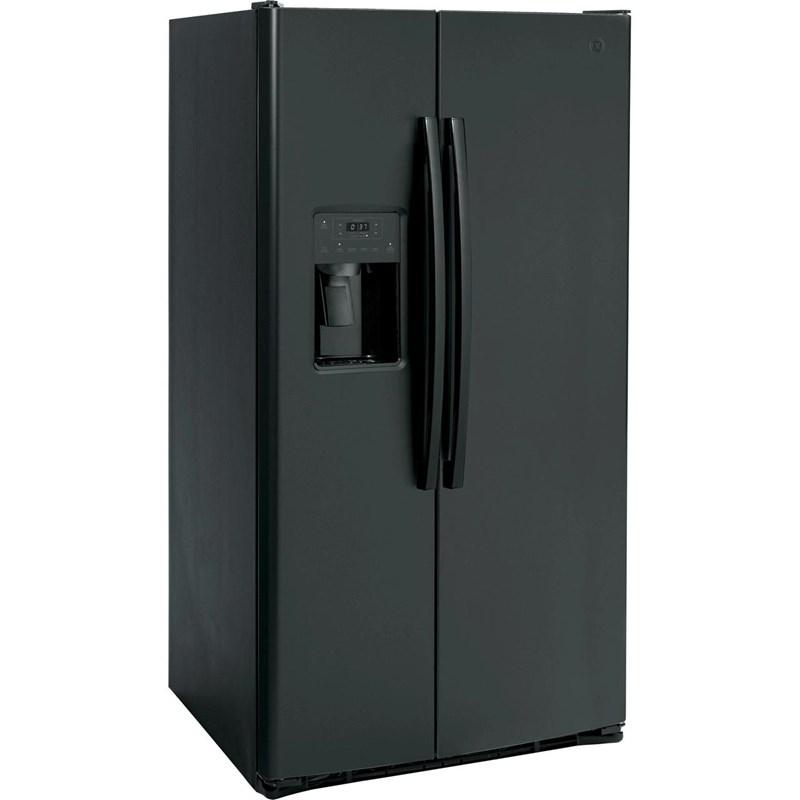 36-inch, 25.3 cu. ft. Side-by-Side Refrigerator with Water and Ice Dispenser (GSS25GGPBB)