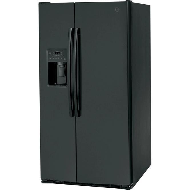 36-inch, 25.3 cu. ft. Side-by-Side Refrigerator with Water and Ice Dispenser (GSS25GGPBB)