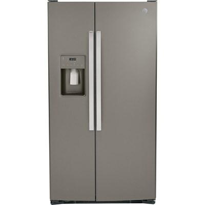 36-inch, 25.3 cu. ft. Side-by-Side Refrigerator with Water and Ice Dispenser (GSS25GGPBB)