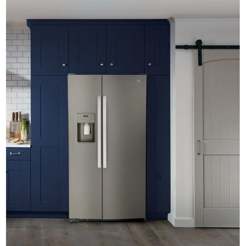 36-inch, 25.3 cu. ft. Side-by-Side Refrigerator with Water and Ice Dispenser (GSS25GMPES)