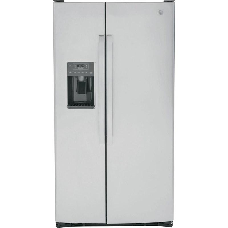 36-inch, 25.3 cu. ft. Side-by-Side Refrigerator with Water and Ice Dispenser (GSS25GYPFS)