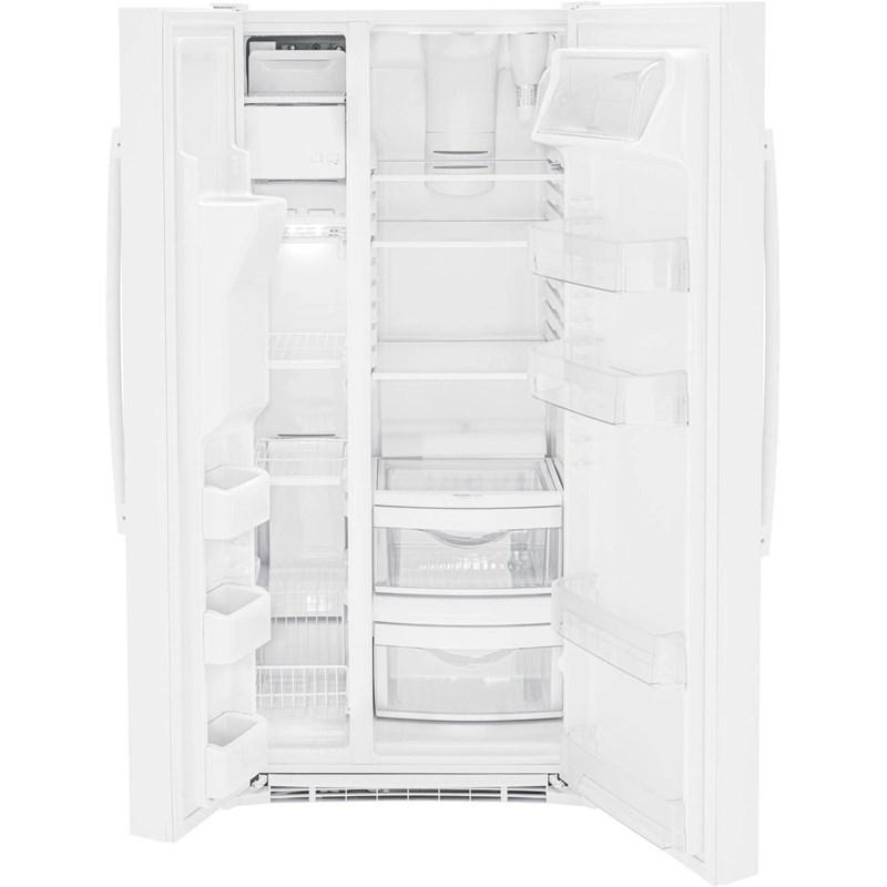 33-inch, 23 cu. ft. Side-By-Side Refrigerator with Water and Ice Dispensing System (GSS23GGPWW)