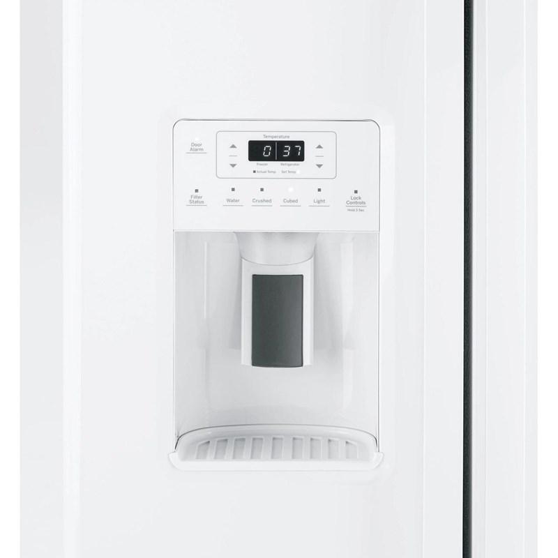 33-inch, 23 cu. ft. Side-By-Side Refrigerator with Water and Ice Dispensing System (GSS23GGPWW)