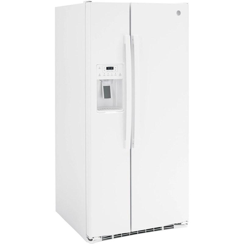33-inch, 23 cu. ft. Side-By-Side Refrigerator with Water and Ice Dispensing System (GSS23GGPWW)