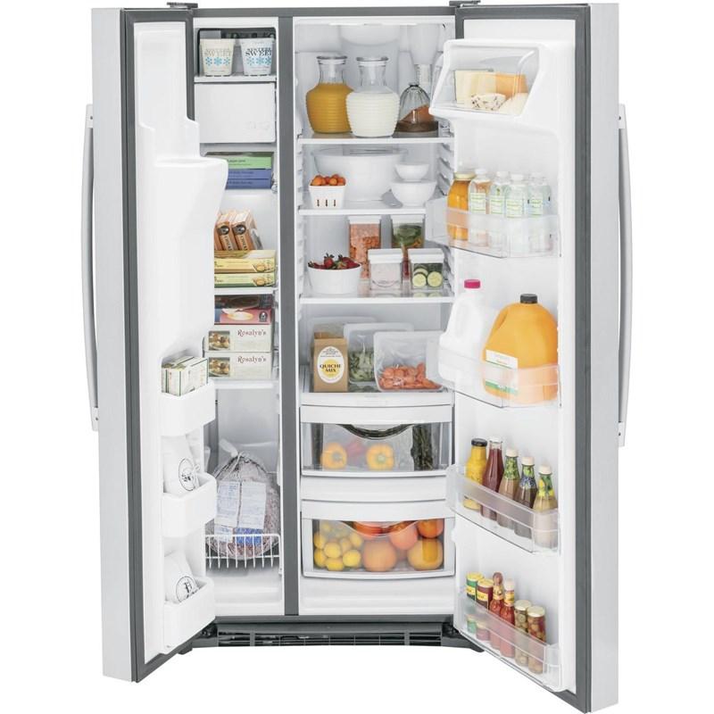 33-inch, 23 cu. ft. Side-By-Side Refrigerator with Water and Ice Dispensing System (GSS23GYPFS)