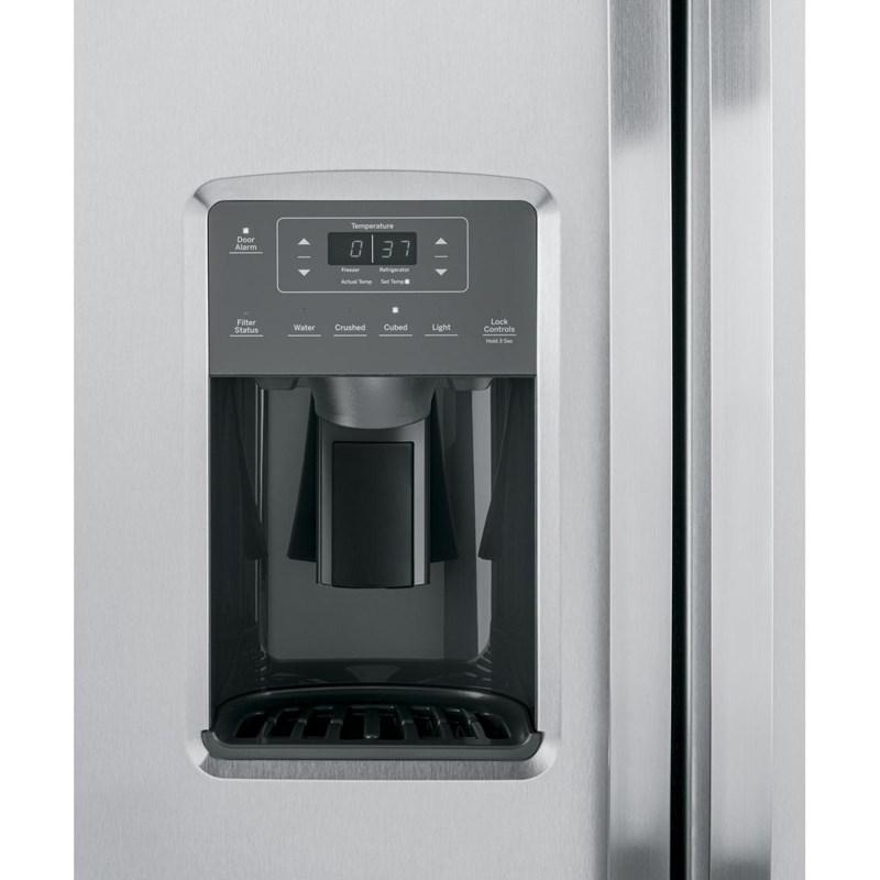 33-inch, 23 cu. ft. Side-By-Side Refrigerator with Water and Ice Dispensing System (GSS23GYPFS)