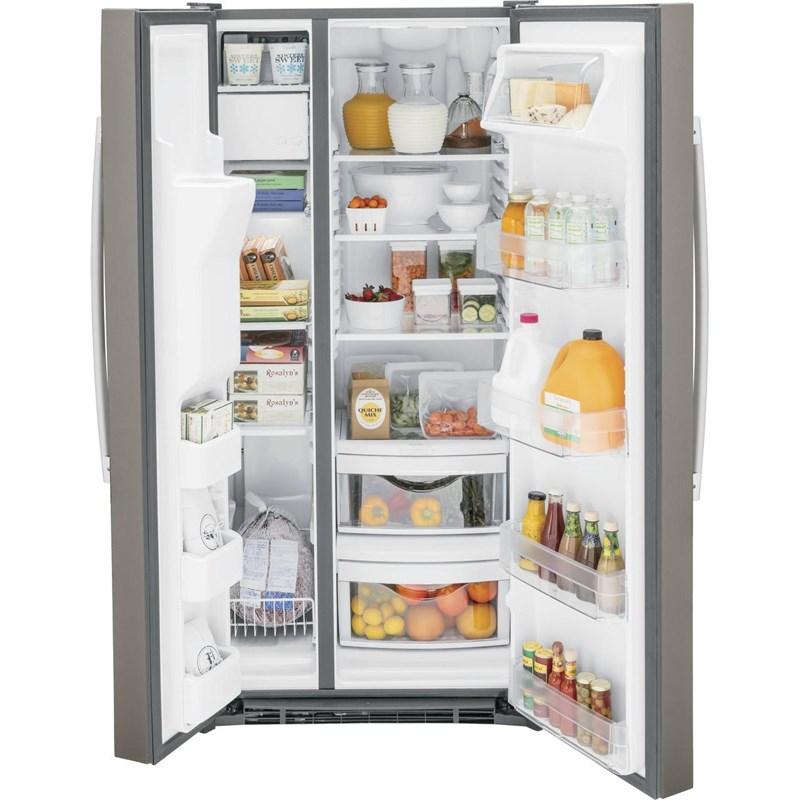 33-inch, 23 cu. ft. Side-By-Side Refrigerator with Water and Ice Dispensing System (GSS23GMPES)