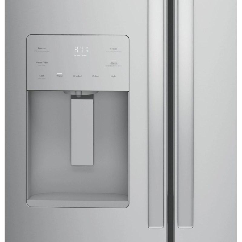 33-inch, 23.6 cu.ft. Freestanding French 3-Door Refrigerator with External Water and Ice Dispensing System (GFE24JYKFS)