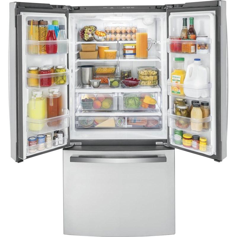 33-inch, 18.6 cu. ft. Counter-Depth French-Door Refrigerator (GWE19JYLFS)