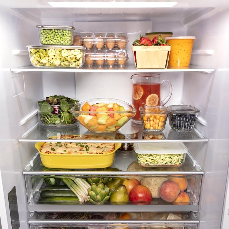 32-inch, 17.7 cu.ft. Counter-Depth Bottom Freezer Refrigerator with LED Lighting (GBE17HYRFS)