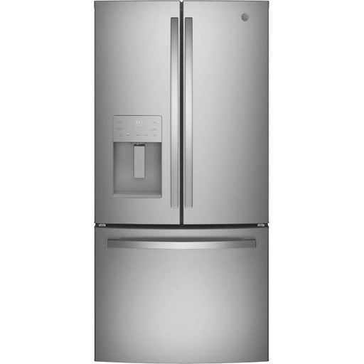 33-inch, 17.5 cu.ft. Counter-Depth French 3-Door Refrigerator with External Water and Ice Dispensing System (GYE18JYLFS)